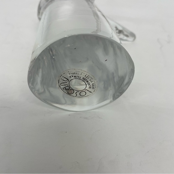 Toscany Lead Crystal Glass Winged Halo Angel 9.5” Tall Statue - Picture 4 of 4